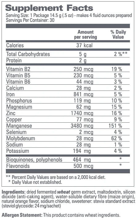 Avemar Fermented Wheat Germ Extract Powdered Drink Mix with Stevia
