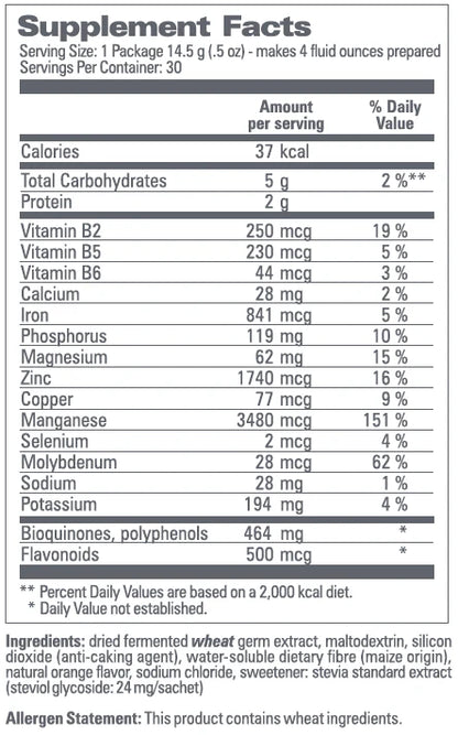 Avemar Fermented Wheat Germ Extract Powdered Drink Mix with Stevia